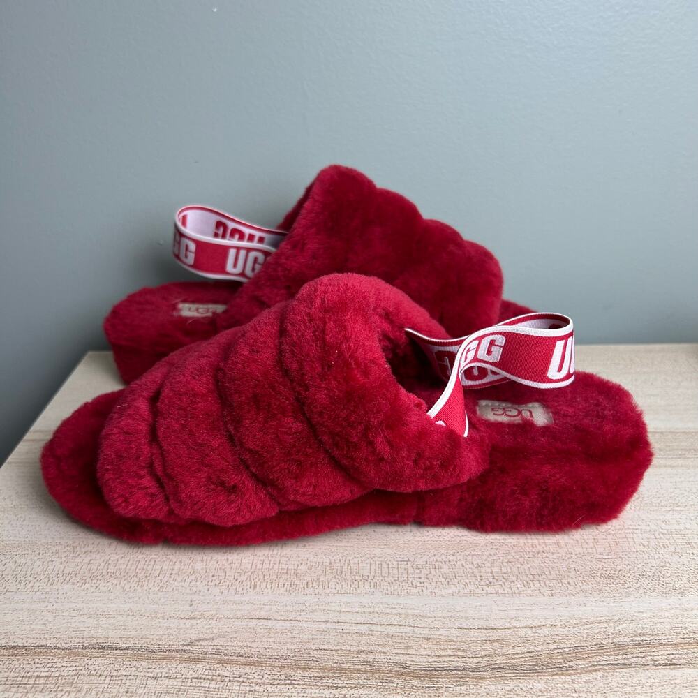 Ugg Fluff Yeah Slipper Slides Red size 9 Women's … - image 6